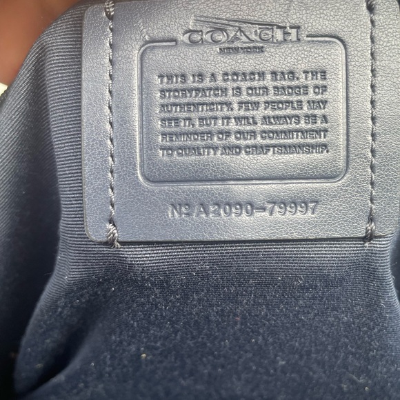 Coach Light Blue Leather hand bag - Picture 2 of 6